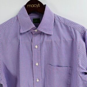 Sid Mashburn Check Dress Shirt Button Up Long Sleeve Career Casual